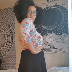 White Floral Croptop